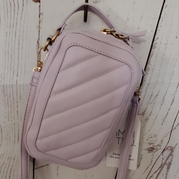Time and Tru Handbags - Time and Tru women's vinyl phone wallet crossbody bag purple lavender